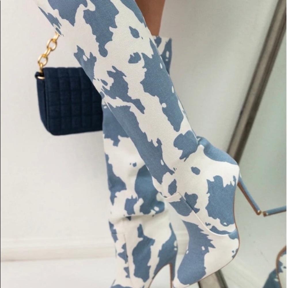 Cow Print Boots